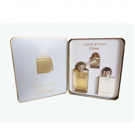 3614220726045 - CHLOE LOVE STORY EAU DE PERFUME 75ML VAPORIZADOR + BODY 100ML+MINIATURA - PERFUMES