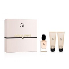 3605522081390 - GIORGIO ARMANI SI EAU DE PERFUME 50ML VAPORIZADOR + GEL 75ML + BODY MILK 75ML - PERFUMES