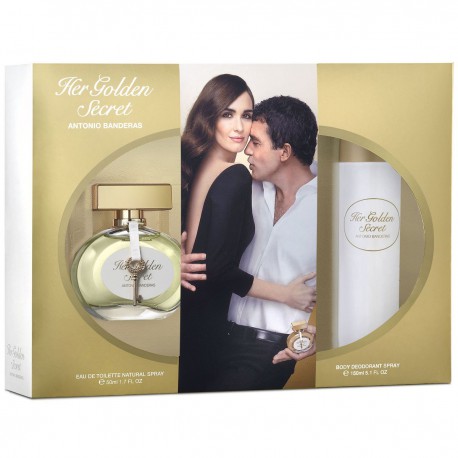 8411061787618 - ANTONIO BANDERAS HER GOLDEN SECRET EAU DE TOILETTE 50ML VAPORIZADOR + BODY DEODORANT SPR - FRAGANCIAS